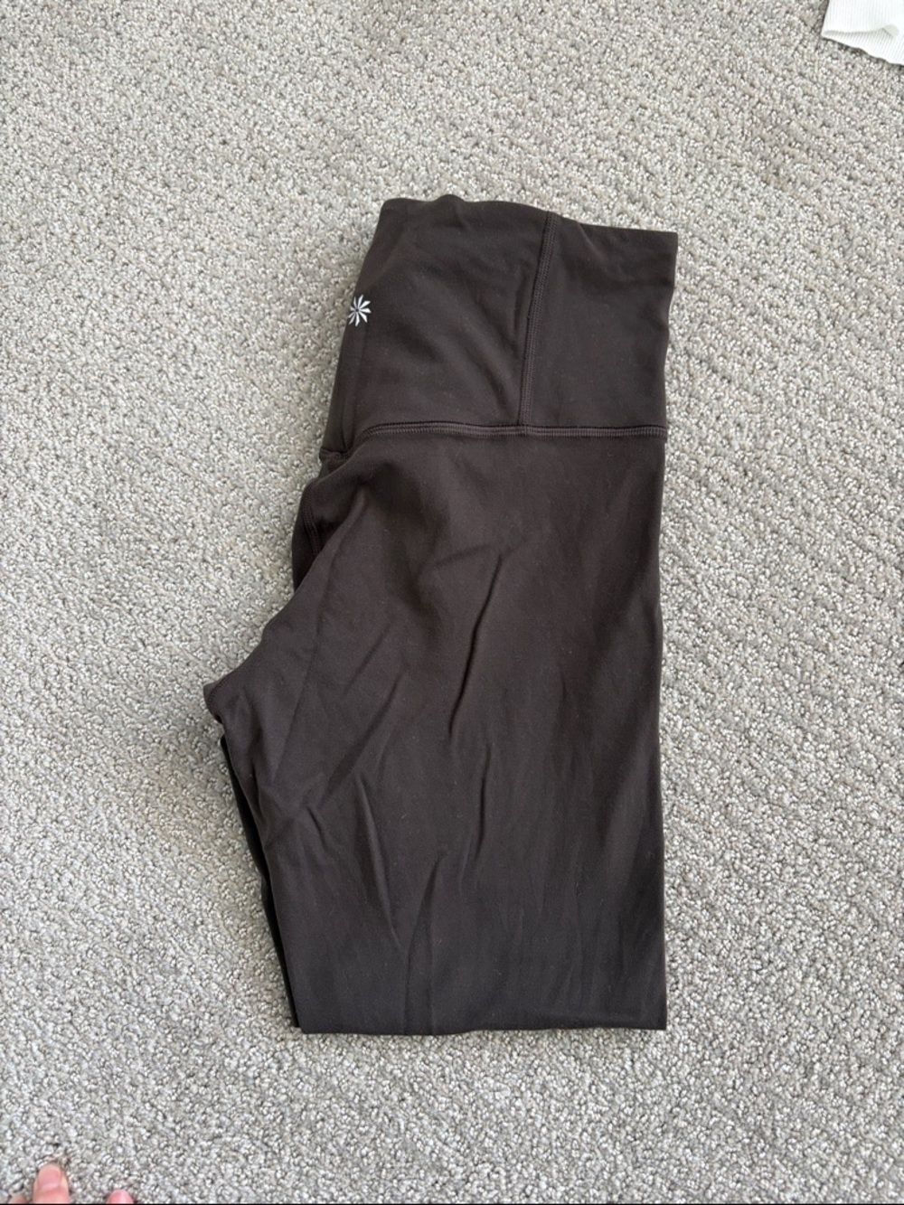 Athleta Dark brown Ultra High-Rise Leggings. Size small petite. Inseam 25.5.